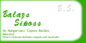 balazs siposs business card