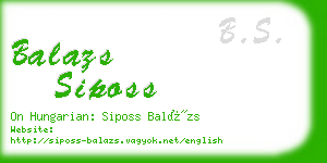 balazs siposs business card